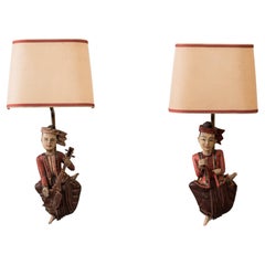 Vintage Pair of Indian wall lamps