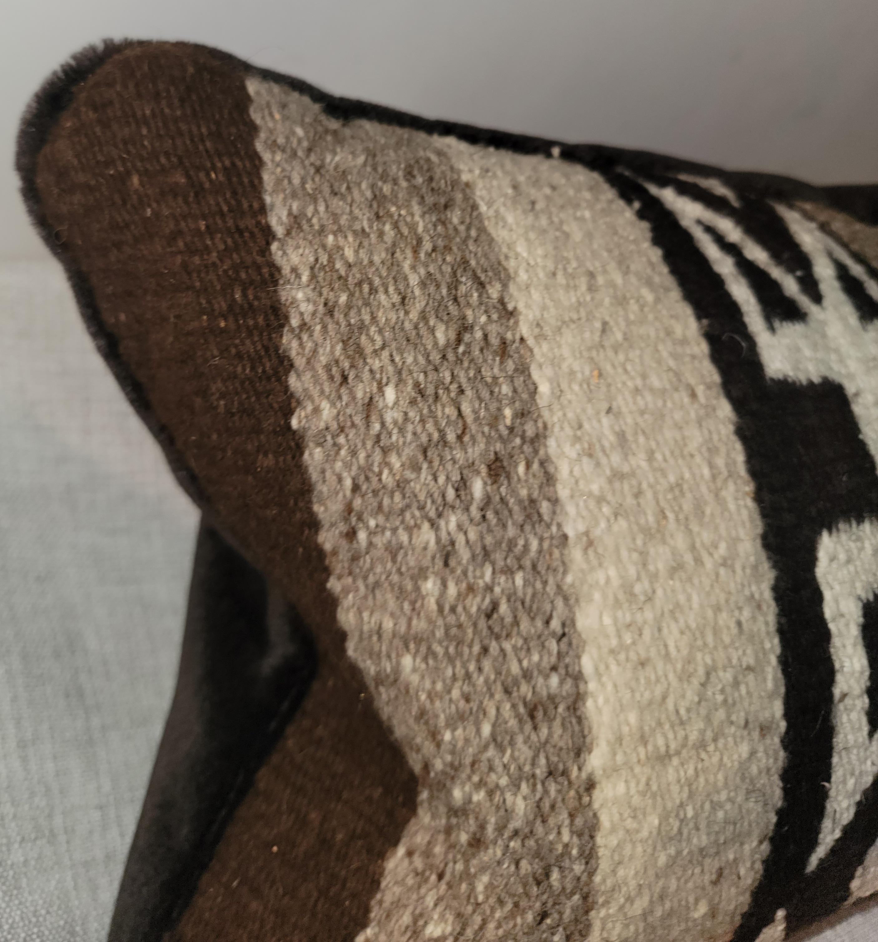 American Pair of Indian Weaving Bolster Pillows For Sale