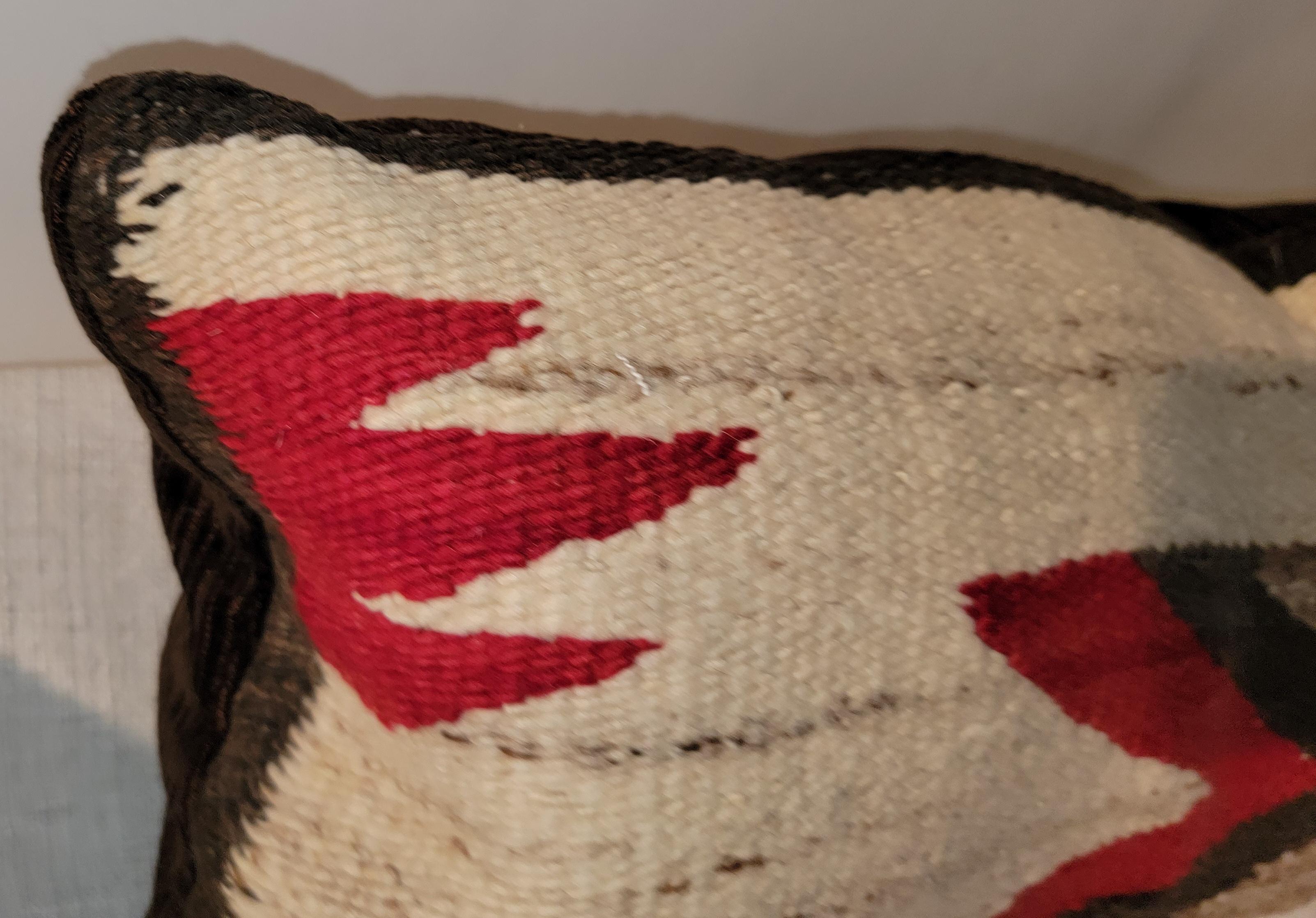 Hand-Woven Pair of Indian Weaving Bolster Pillows