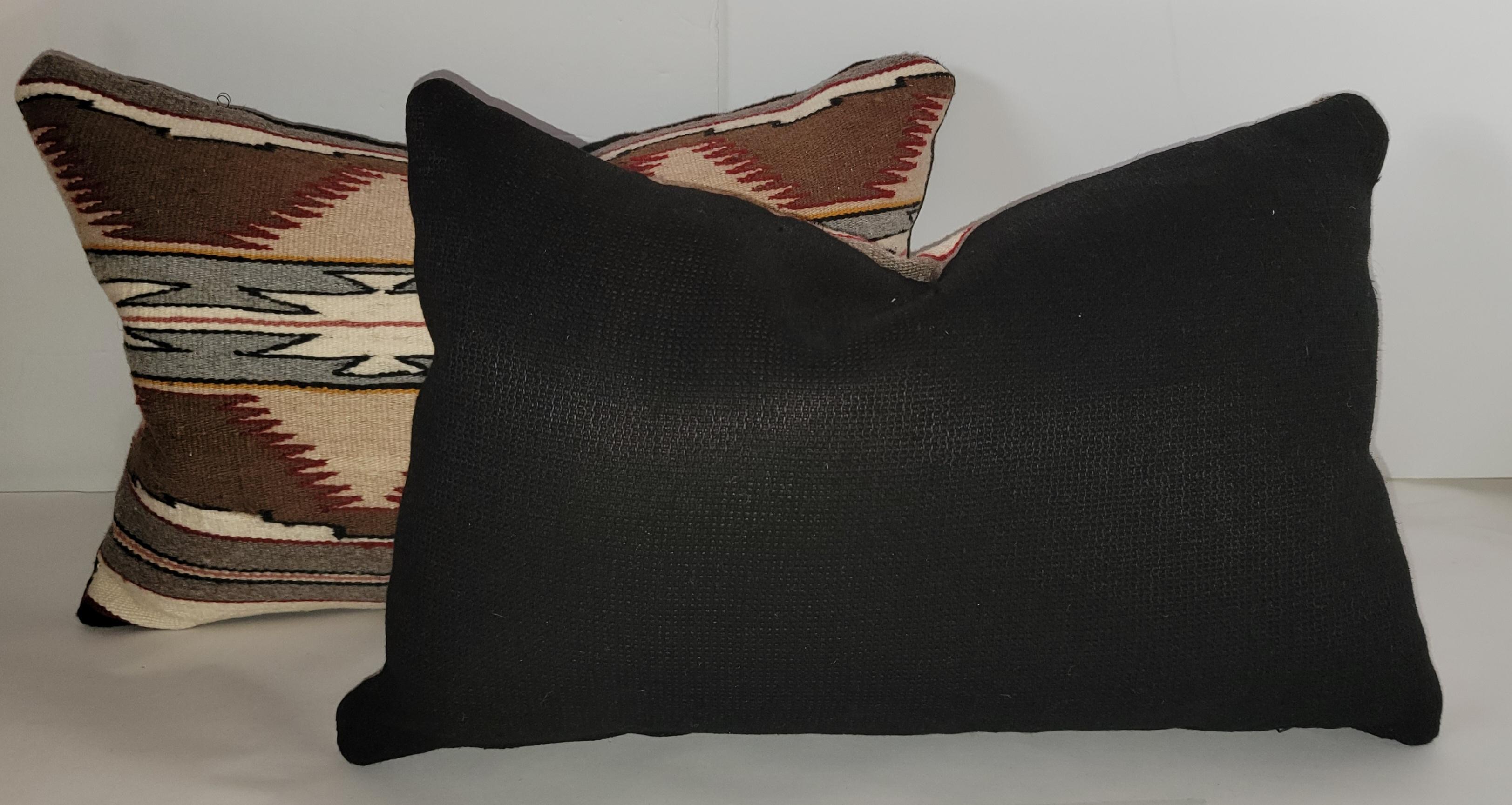 Hand-Woven Pair of Indian Weaving Pillows For Sale