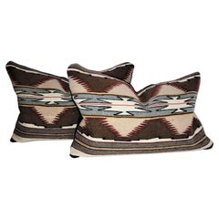 Vintage Pair of Indian Weaving Pillows