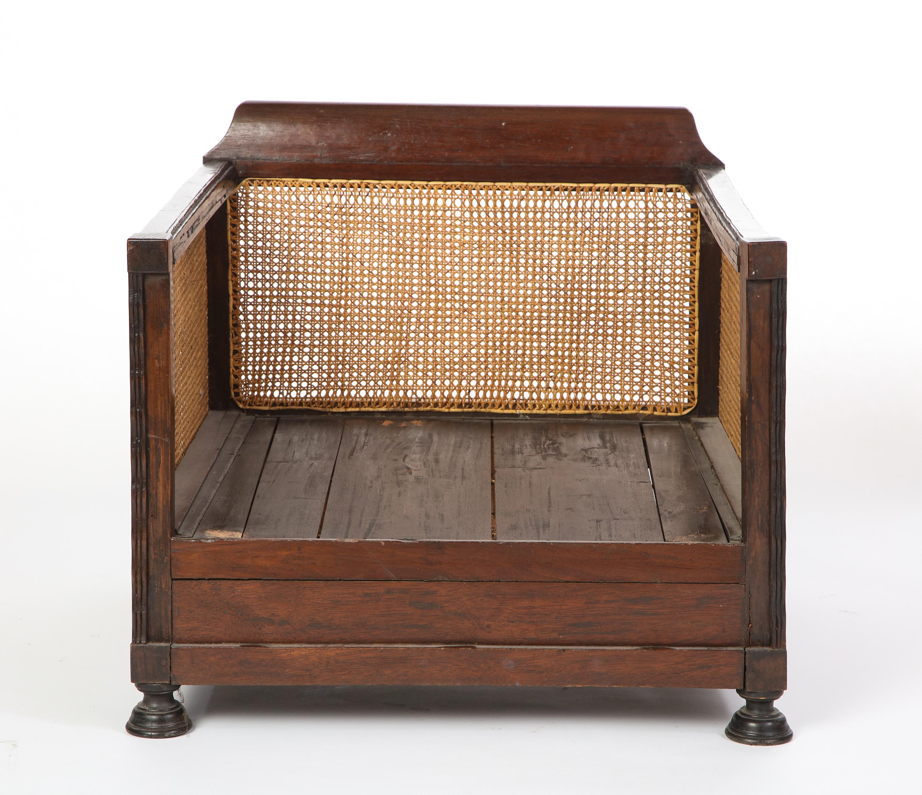 Pair of Indonesian 'Art Deco' Wood and Caned Armchairs, 20th Century 10