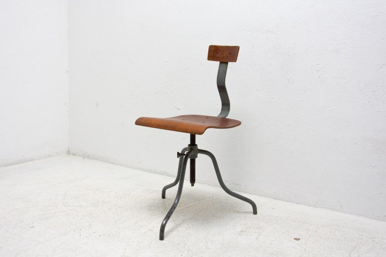 Pair of Industrial Adjustable Desk Chairs, 1960´s For Sale 6