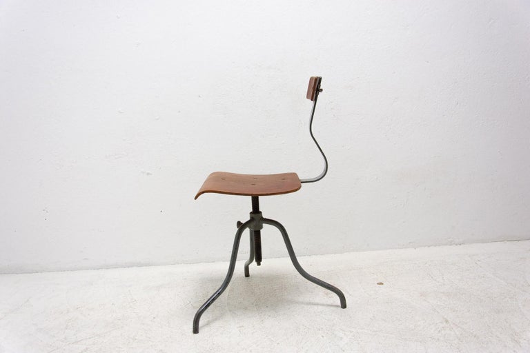 Pair of Industrial Adjustable Desk Chairs, 1960´s For Sale 7