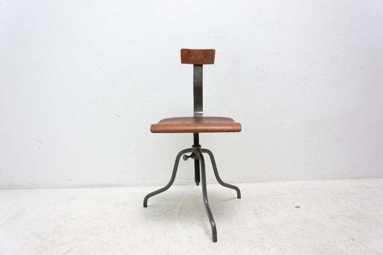 Pair of Industrial Adjustable Desk Chairs, 1960´s For Sale 2