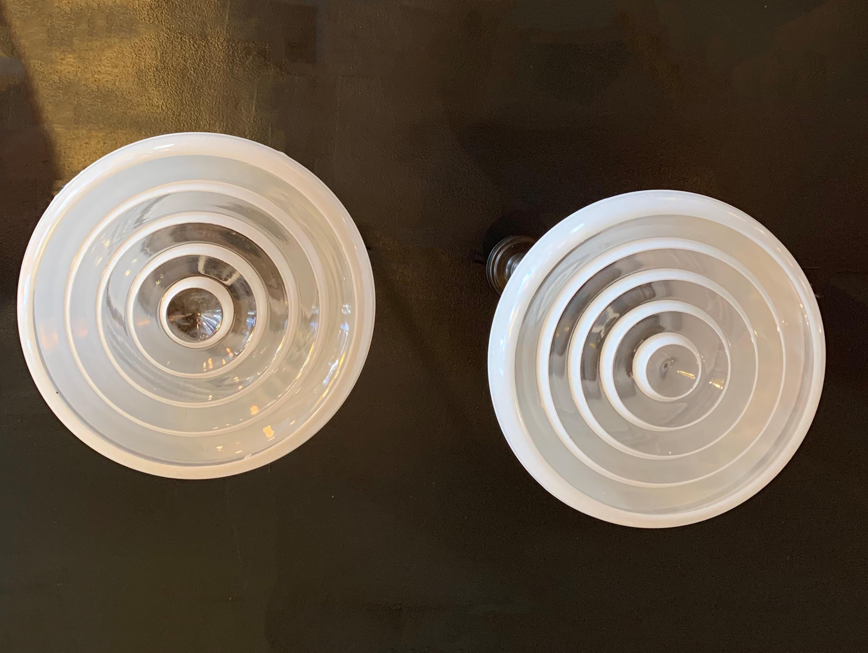 Industrial Art Deco Milk Glass Cone Pharmacy Pendant Light 1