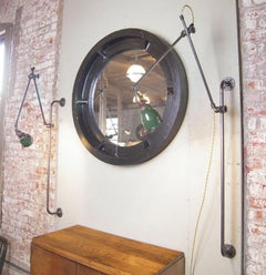 Coppia di lampade da parete industriali da comodino