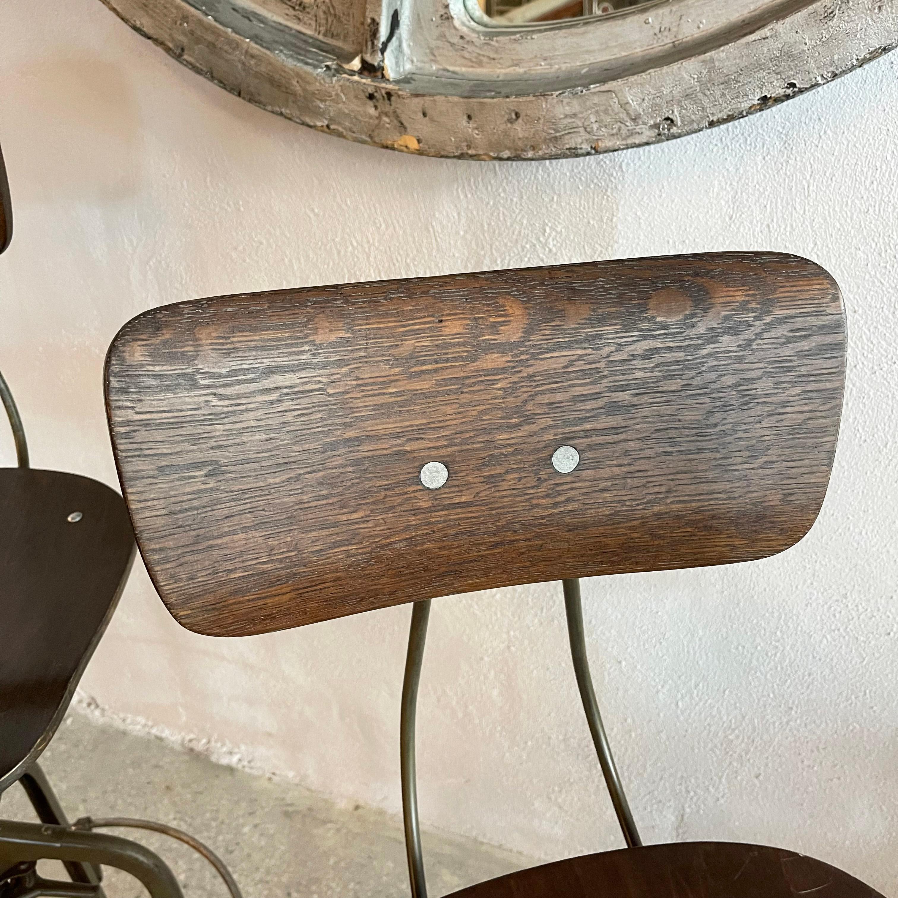 Pair Of Industrial Drafting Stools By Toledo Metal Furniture Co 3
