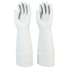 Pair of industrial glove molds made of porcelain, mid-20th century