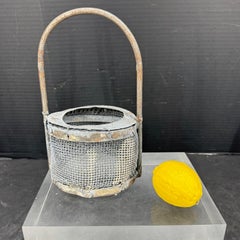 Pair of Industrial Metal Planter Baskets, American 1920's-1940's