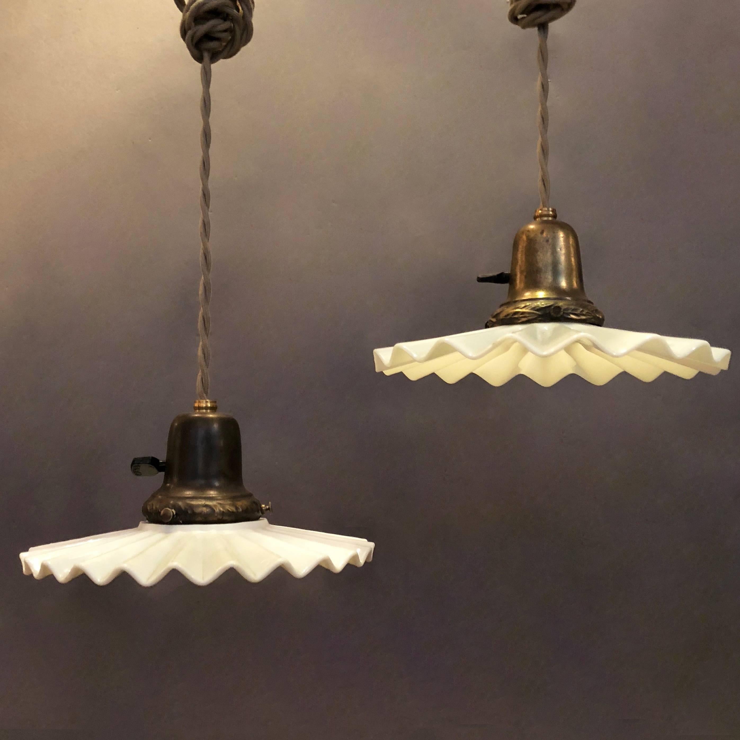 ruffle pendant light