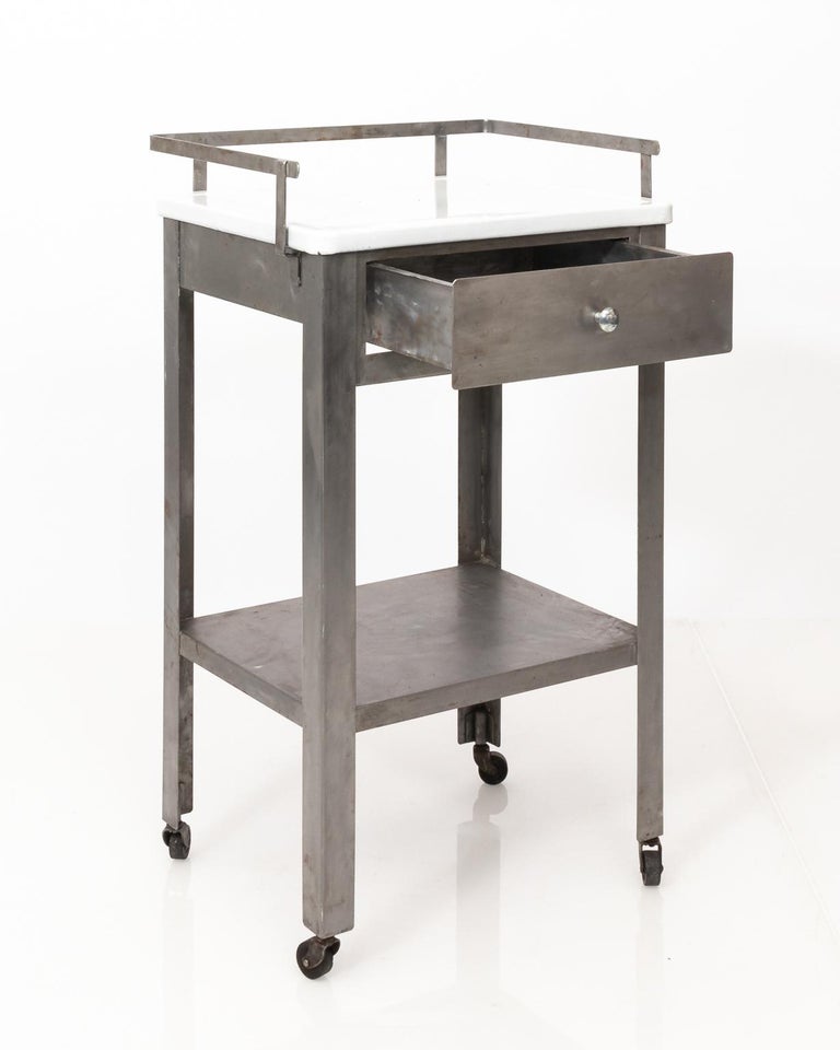 Pair of Industrial Side Tables at 1stDibs