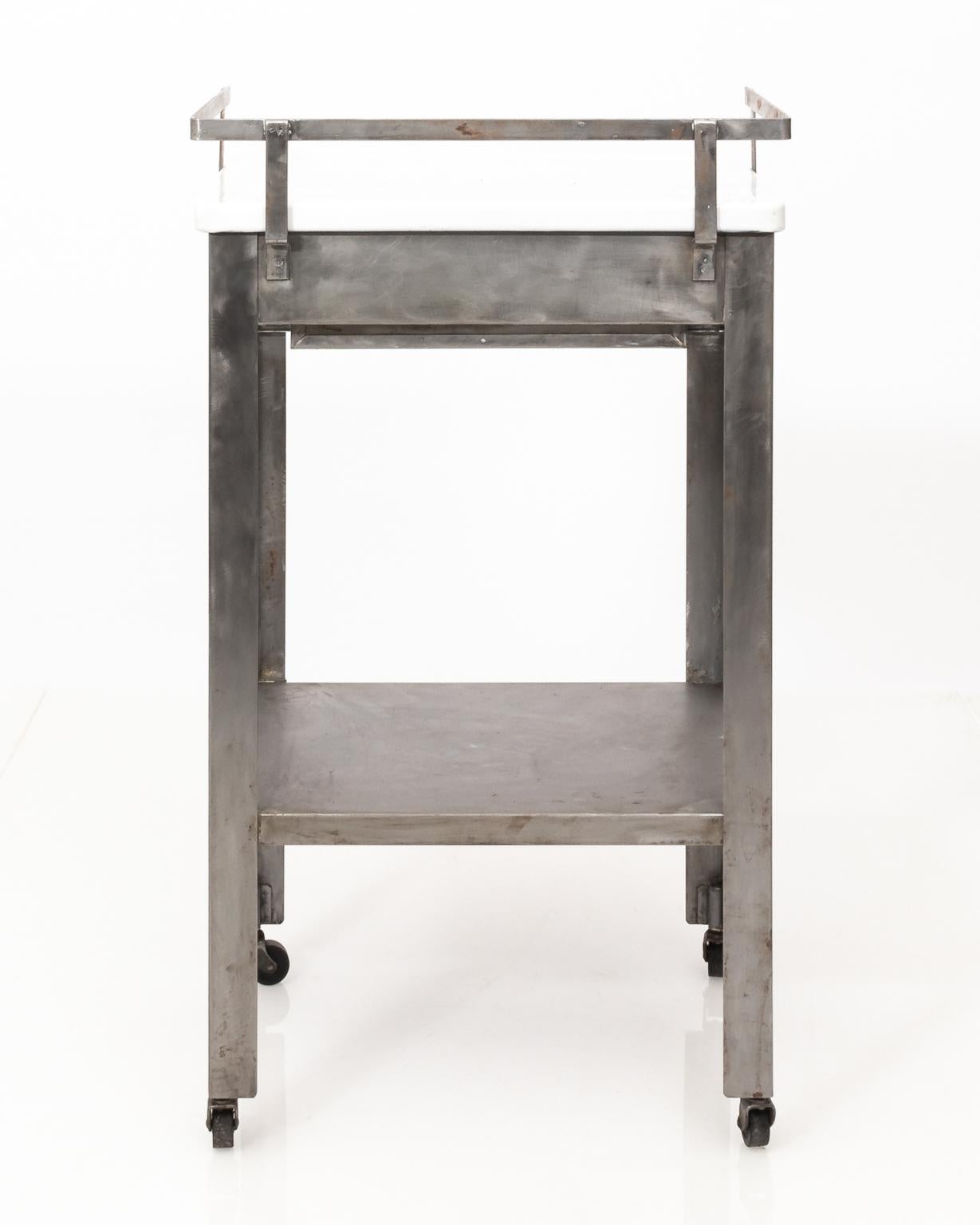 Pair of Industrial Side Tables 8