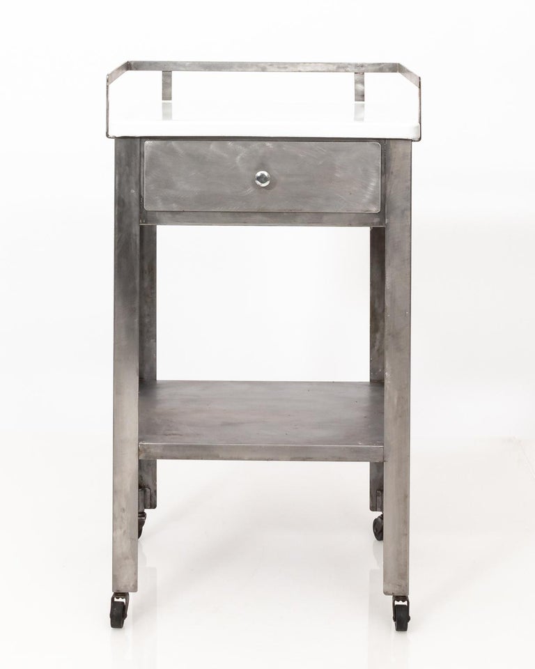 Pair of Industrial Side Tables at 1stDibs