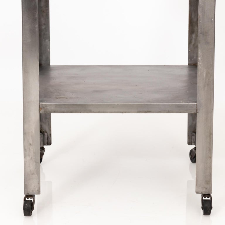 Pair of Industrial Side Tables at 1stDibs