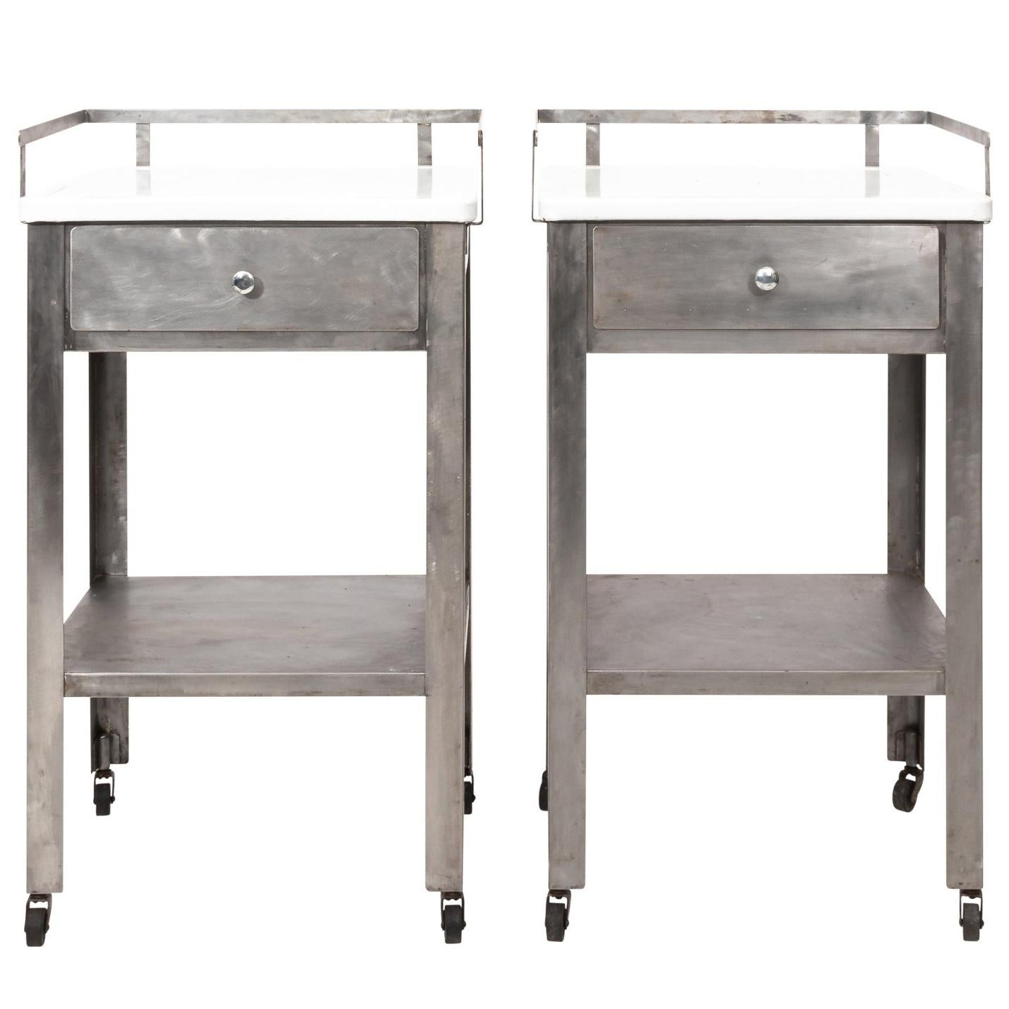 Pair of Industrial Side Tables