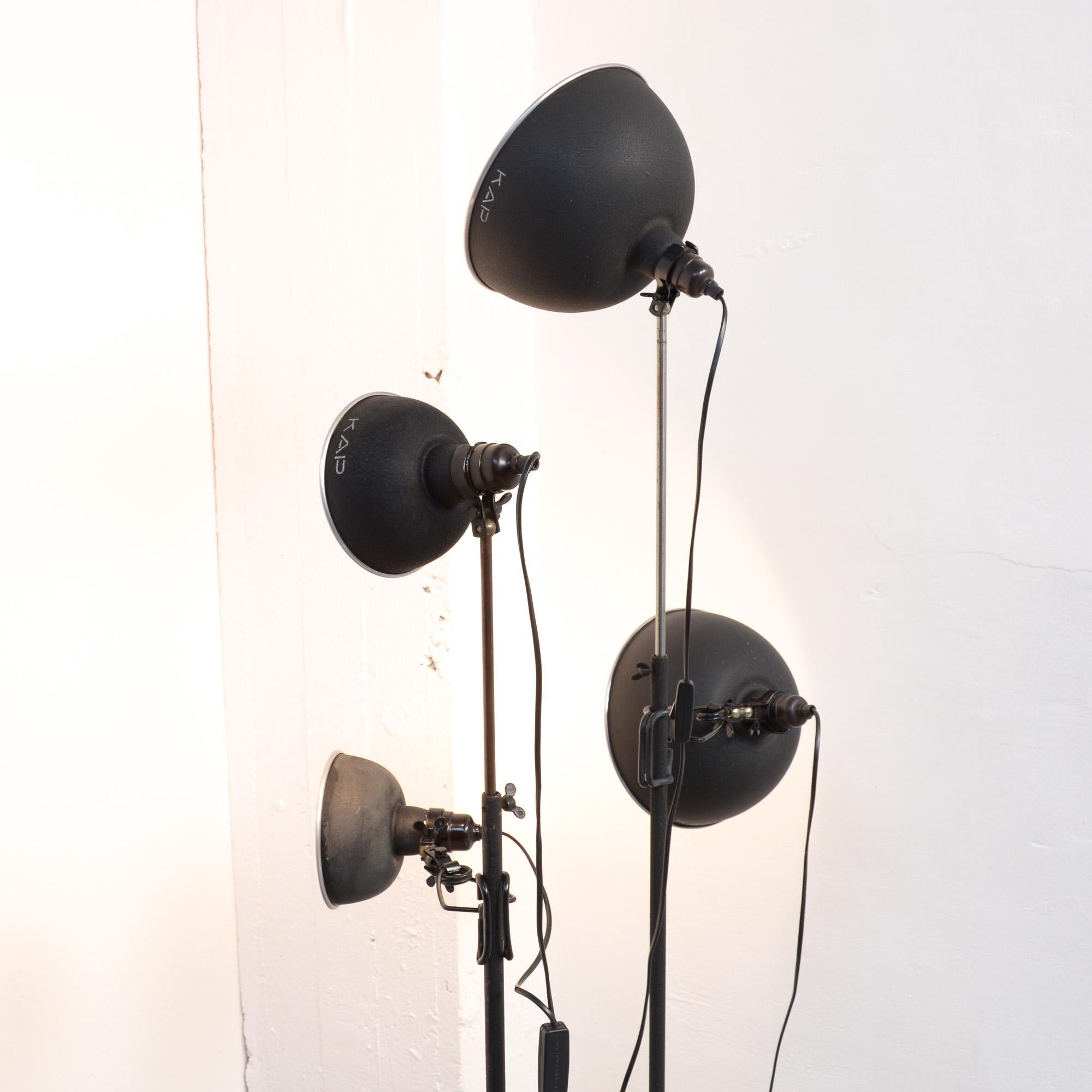 Pair of Industrial Studio Floor Lamp by KAP, 1950s (Mitte des 20. Jahrhunderts)