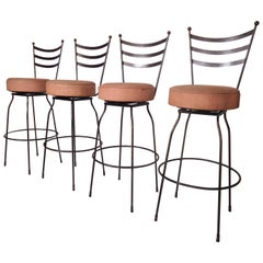 Pair of Industrial Swivel Stools