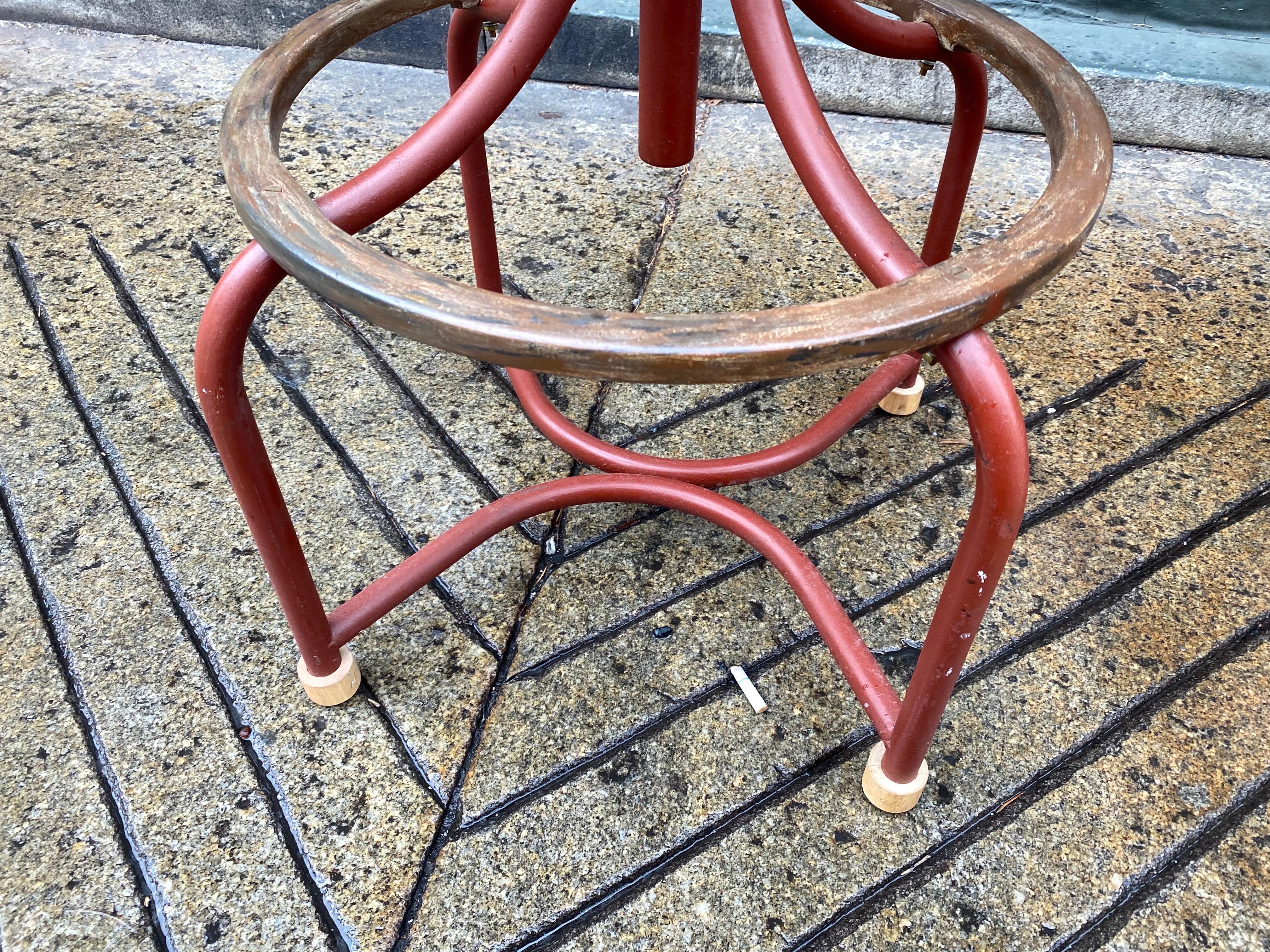 Pair of Industrial Task Stools In Good Condition For Sale In Philadelphia, PA