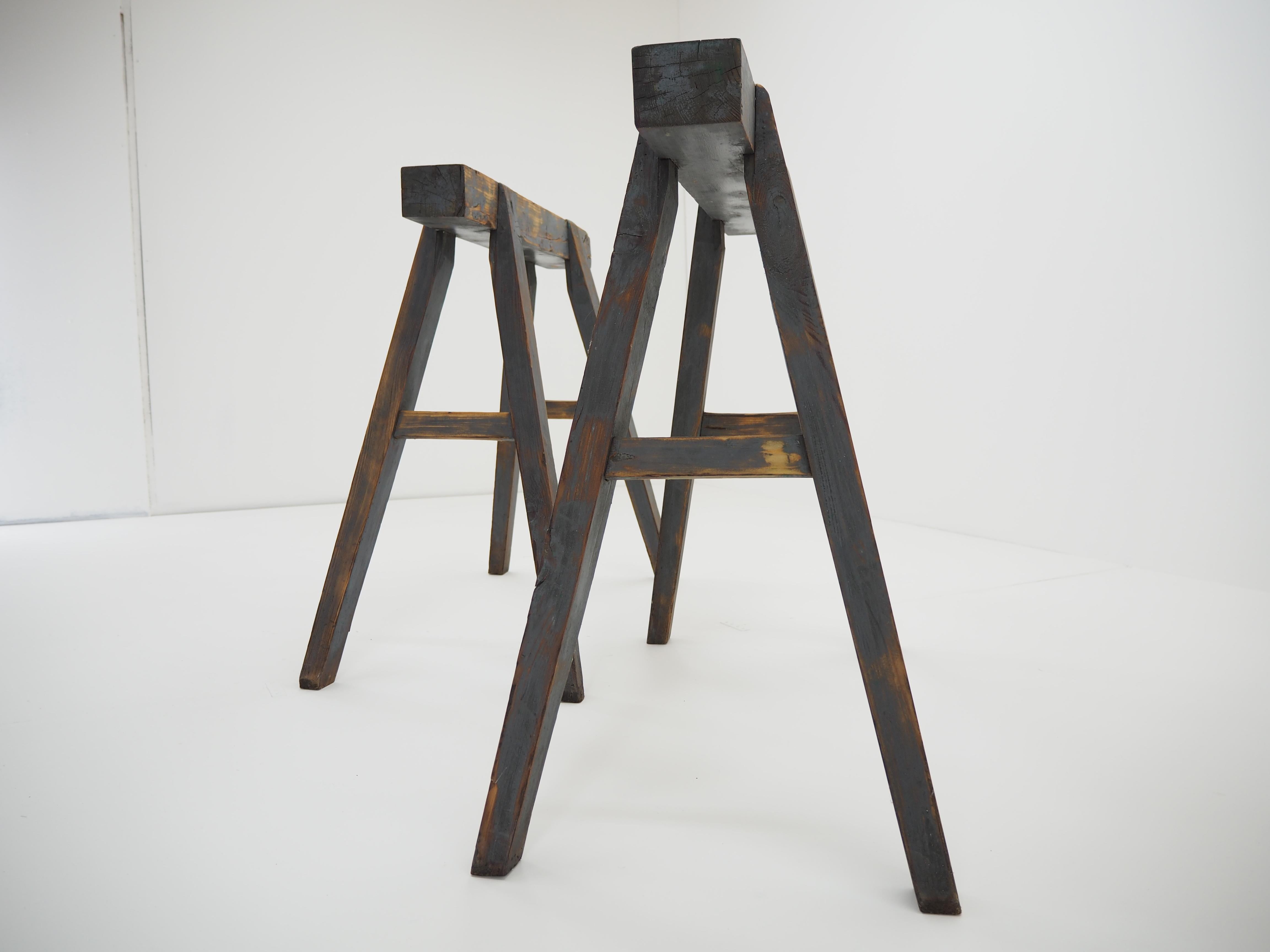 Pair of Industrial Trestle Table Bases, Early 20th Century 7