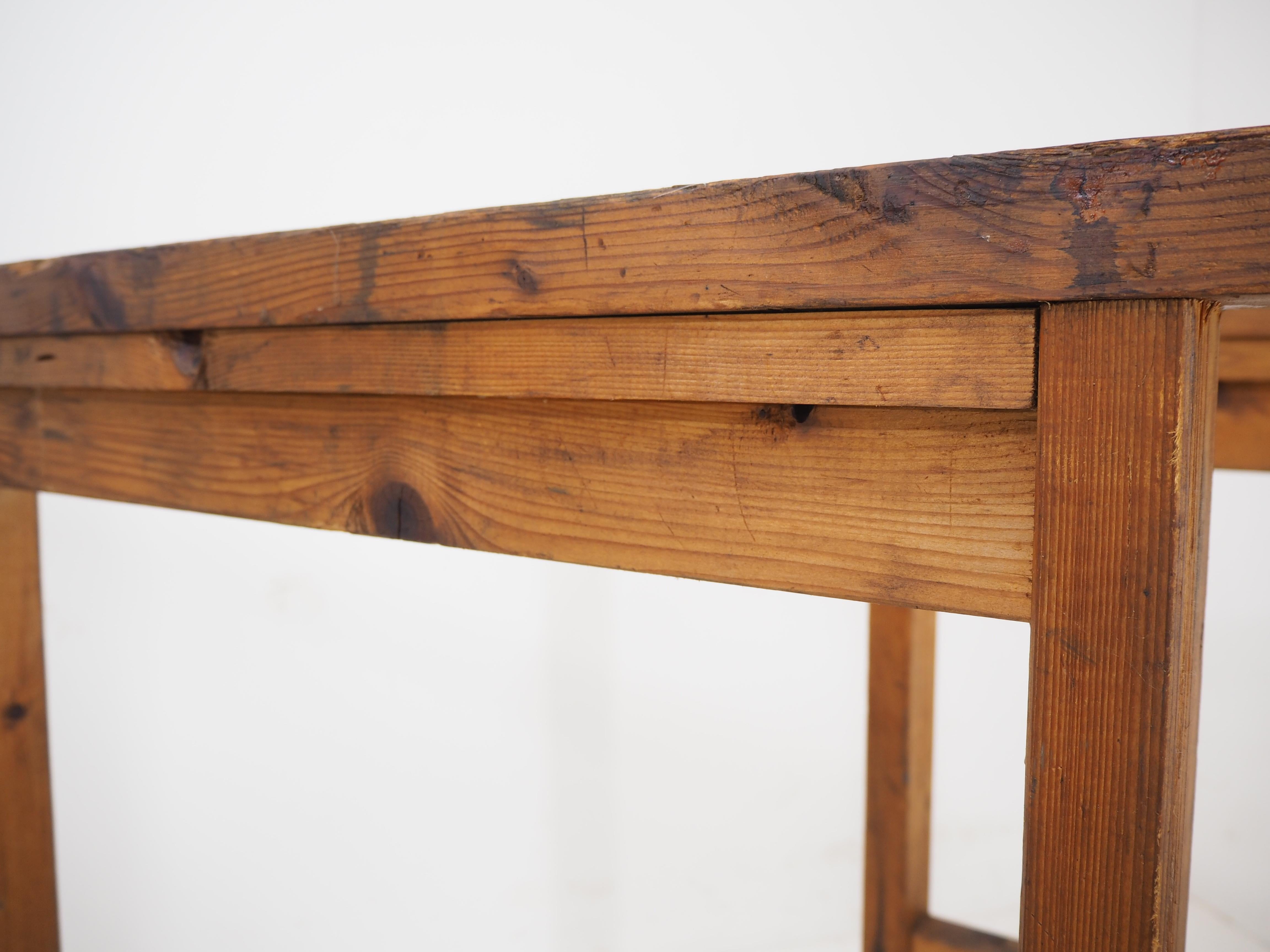 Paire de socles de table industrielle à tréteaux en Wood, début du 20e siècle en vente 2