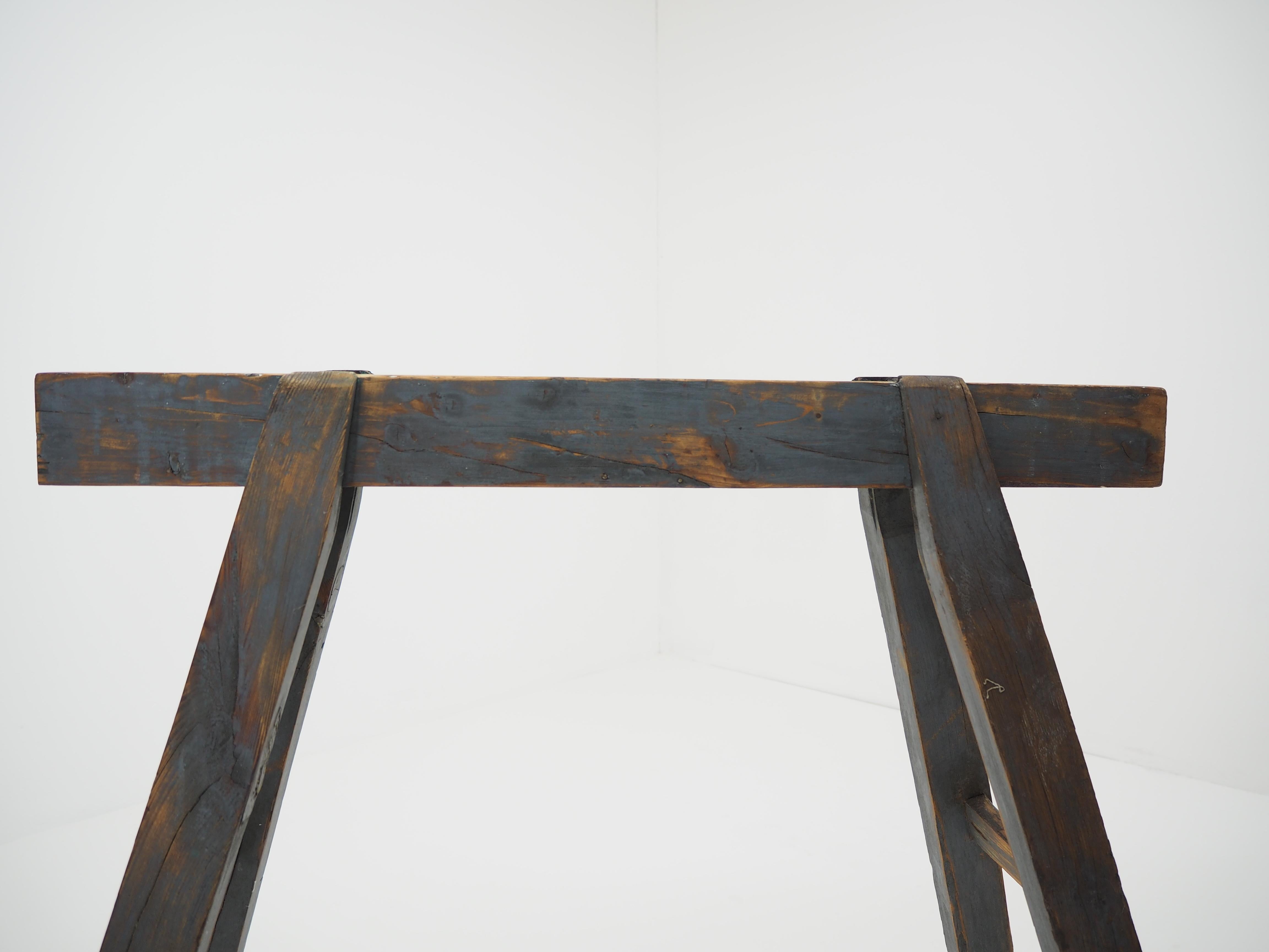 Pair of Industrial Trestle Table Bases, Early 20th Century 1