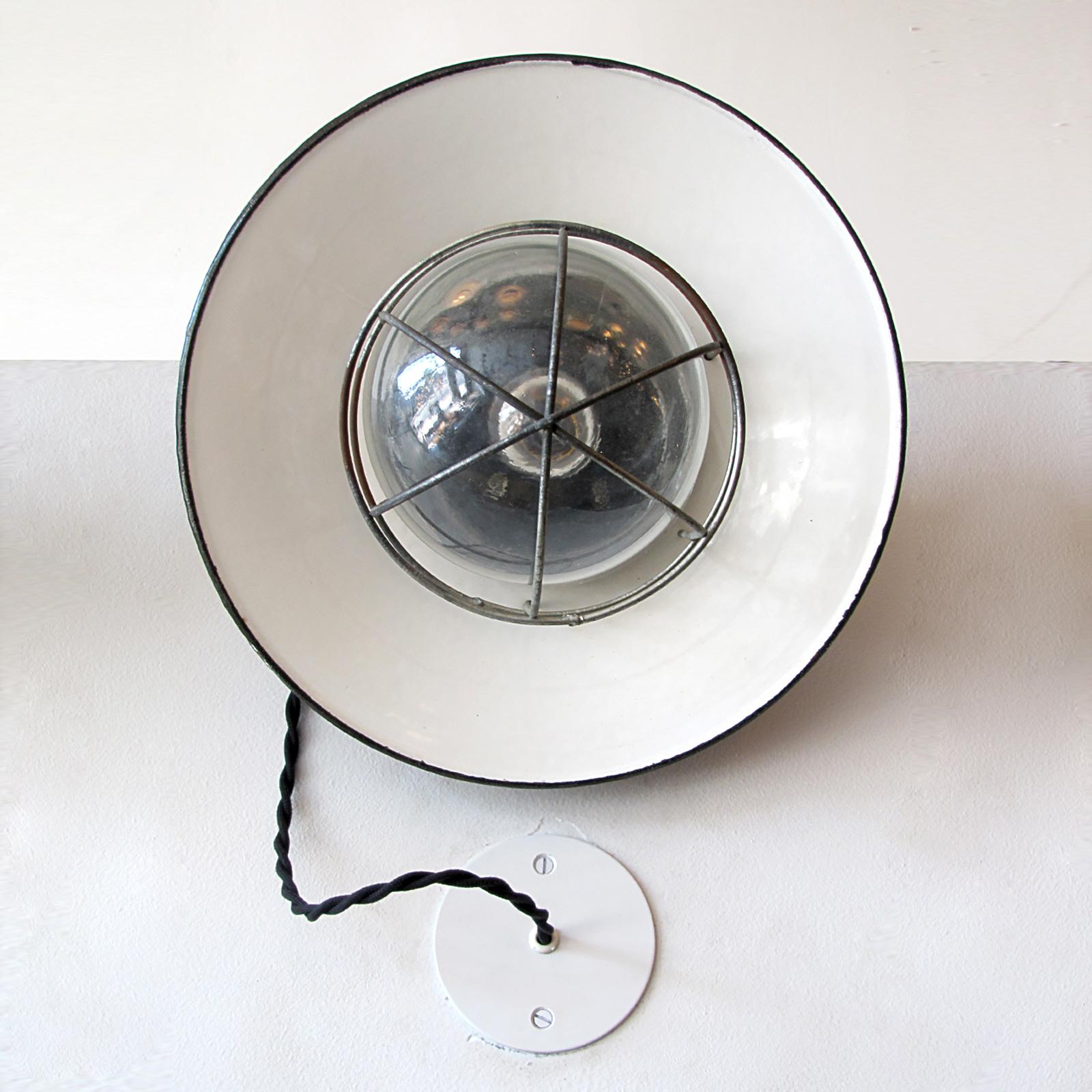 Bauhaus Pair of Industrial Wall Lights, 1920 For Sale