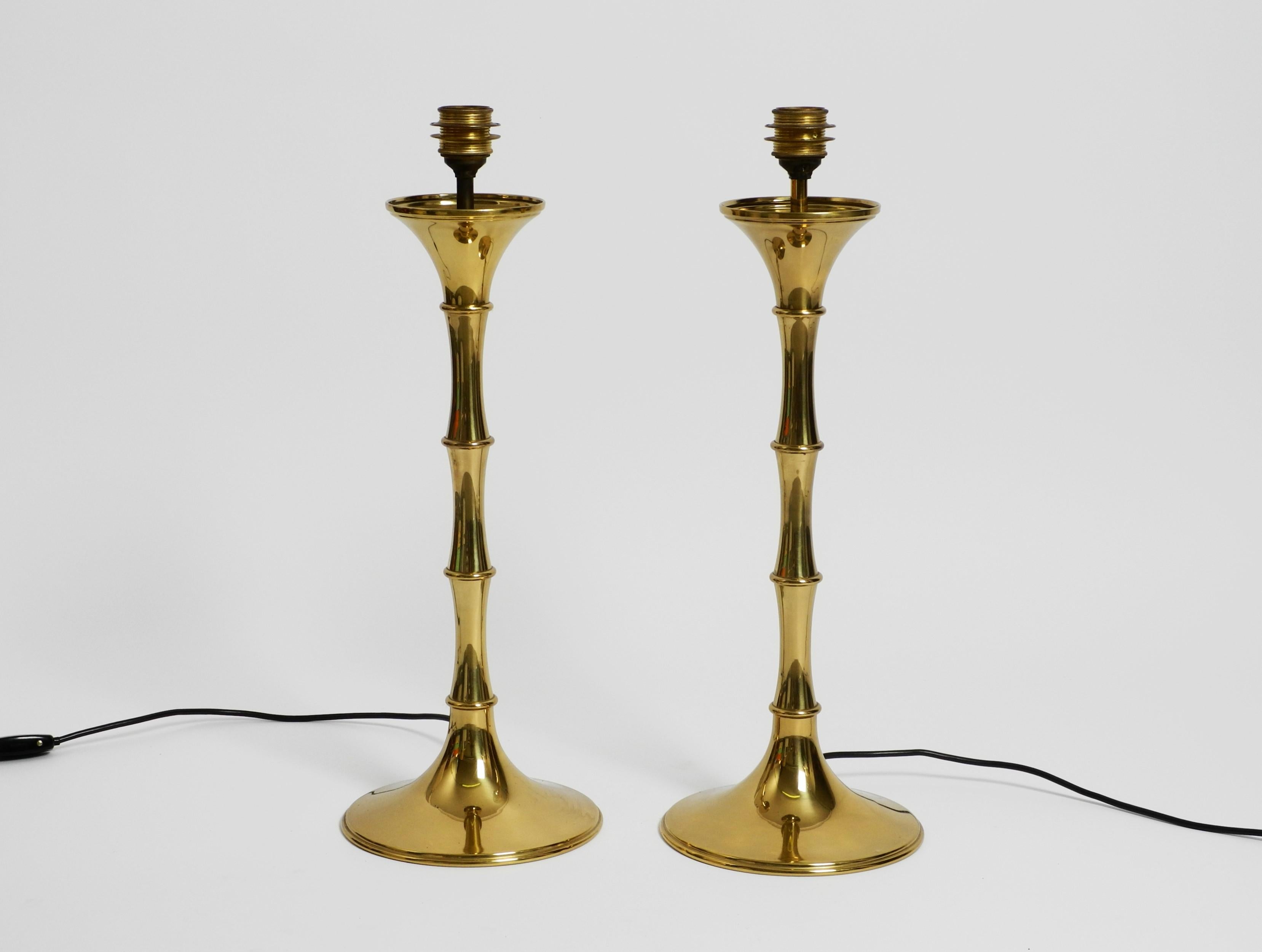 Paire de lampes de table en faux bambou d'Ingo Maurer, Allemagne, années 1970 en vente 3