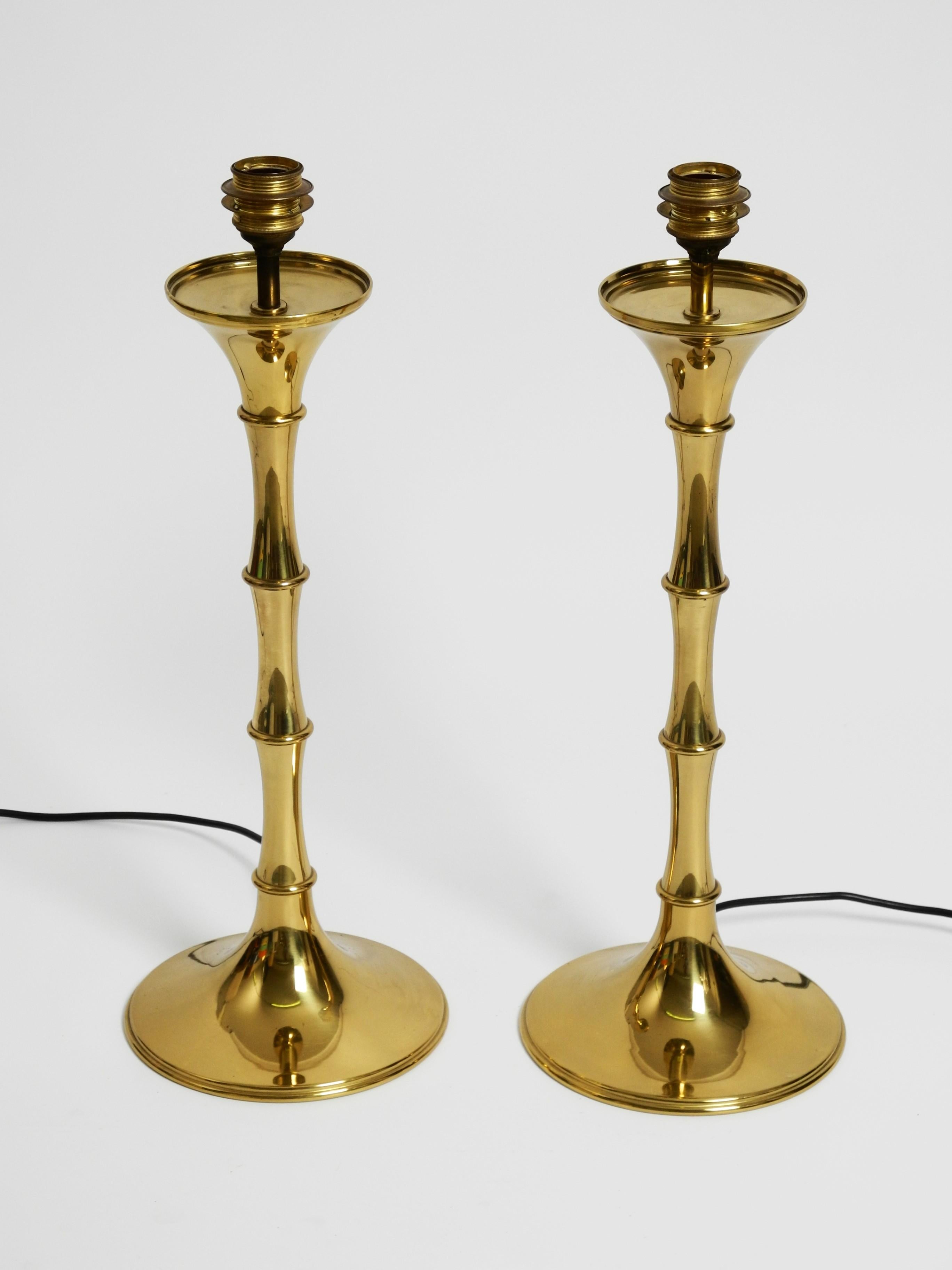 Paire de lampes de table en faux bambou d'Ingo Maurer, Allemagne, années 1970 en vente 4