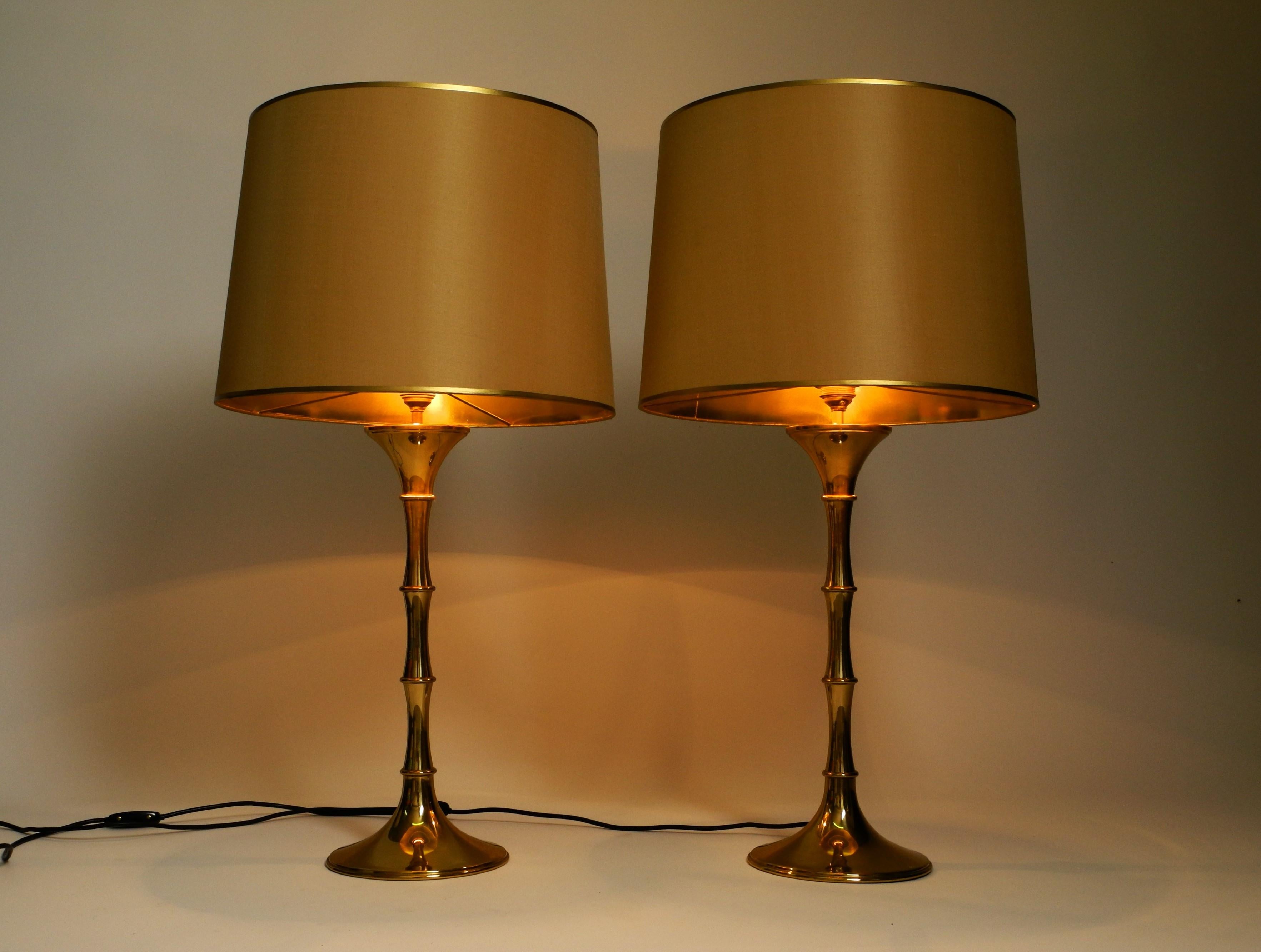 Fin du 20e siècle Paire de lampes de table en faux bambou d'Ingo Maurer, Allemagne, années 1970 en vente