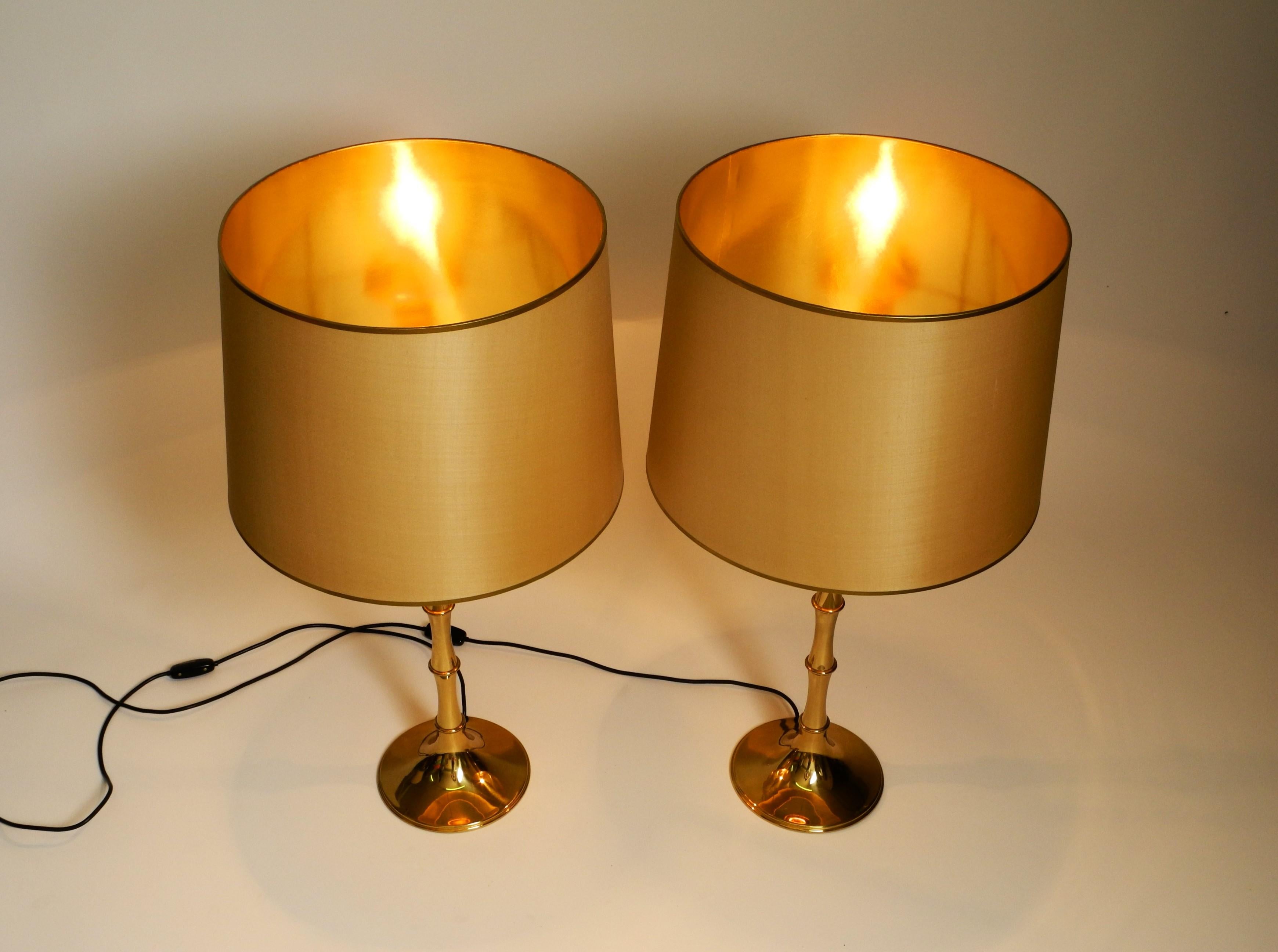 Paire de lampes de table en faux bambou d'Ingo Maurer, Allemagne, années 1970 en vente 1