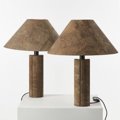 Pair of Ingo Maurer Cork Lamps for Design M, Germany 1974