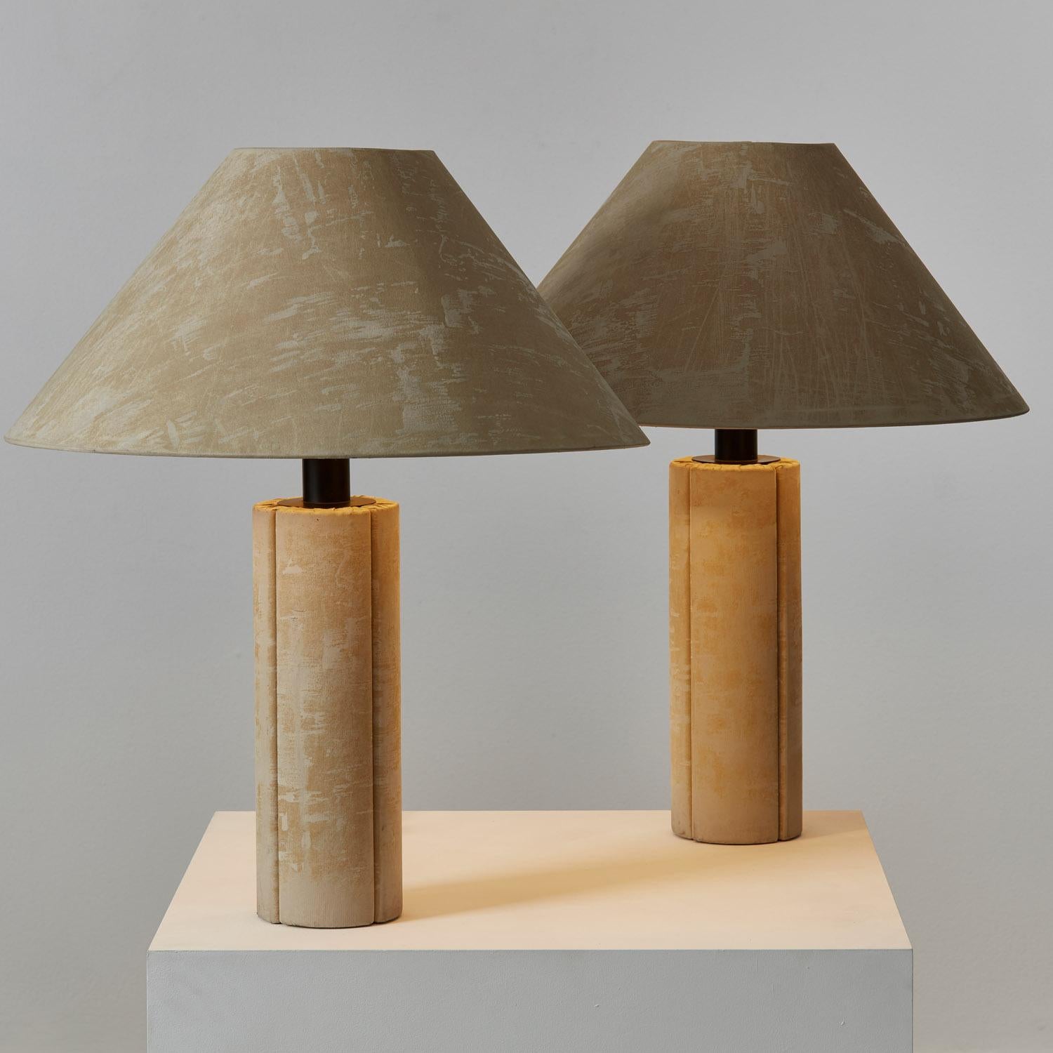 Post-Modern Pair of Ingo Maurer Cork Lamps for Design M, Germany 1974