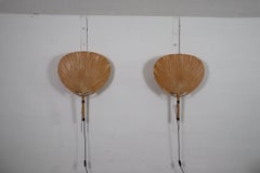 Pair Of Ingo Maurer Uchiwa III Wall Lamps For M-Design, 1973