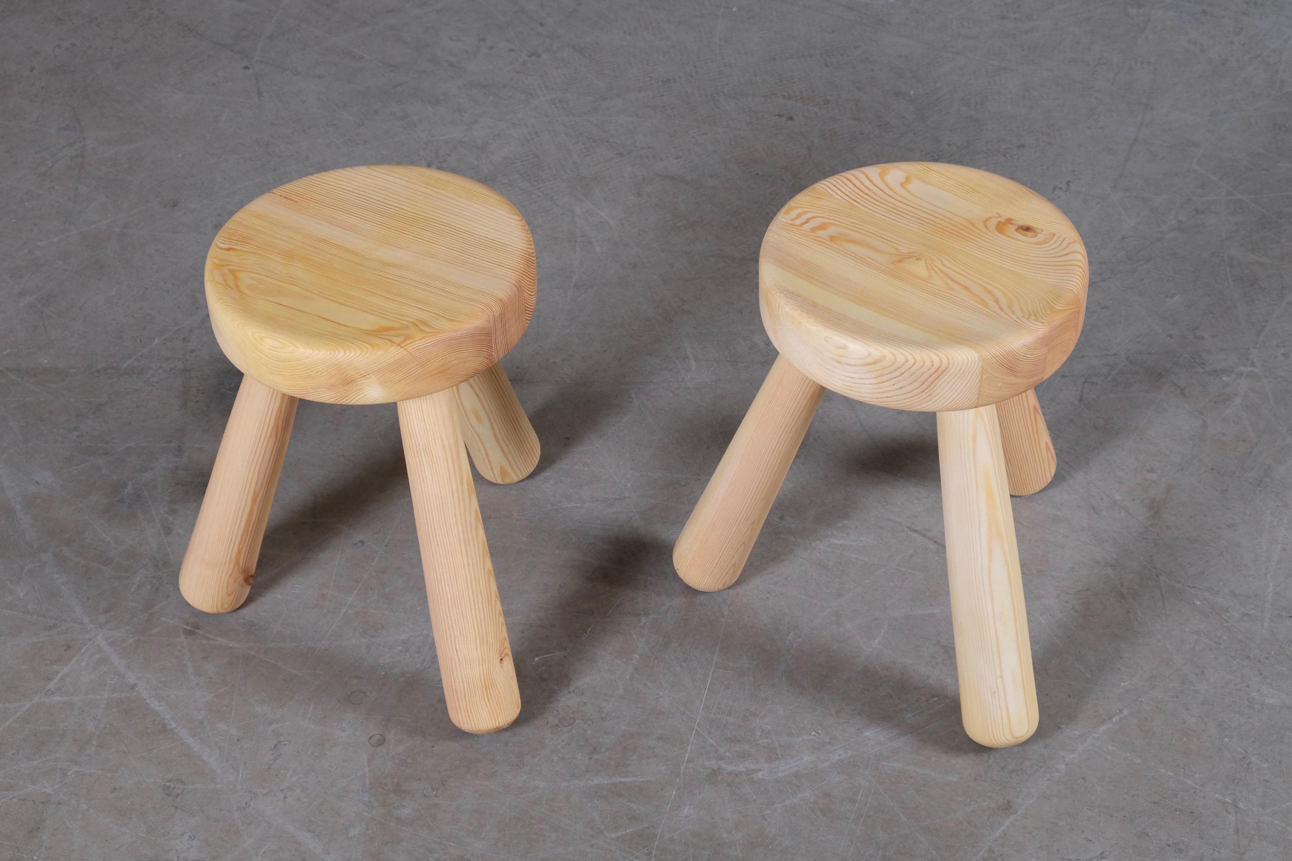 Swedish Pair of Ingvar Hildingsson Stools, Sweden, 1970s