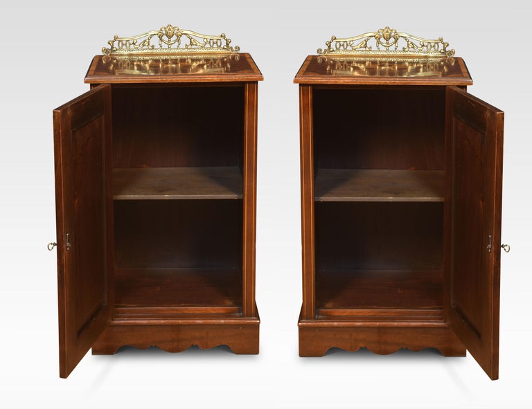 Pair of Inlaid bedside For Sale at 1stDibs