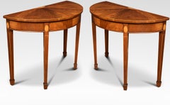 Antique Pair of inlaid hall tables