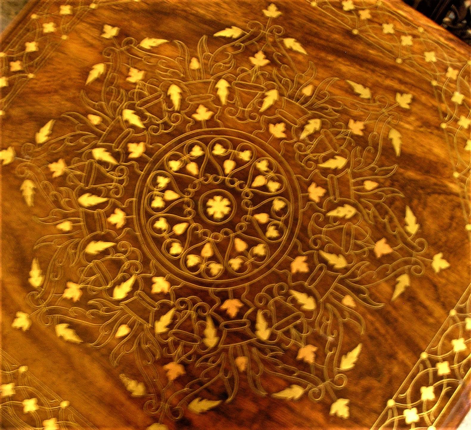 hand carved indian side table