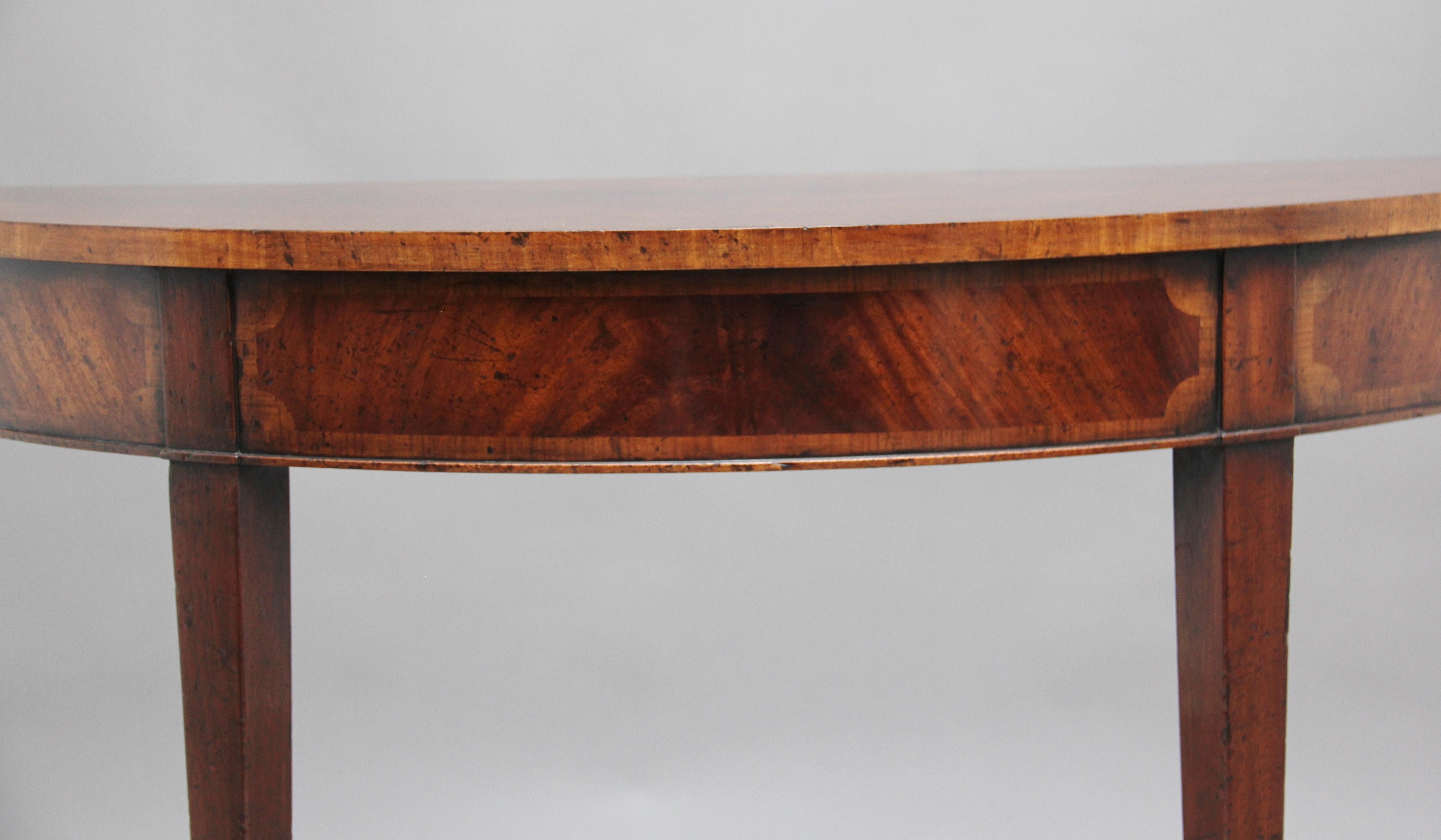 Pair of Inlaid Mahogany Console Tables 2