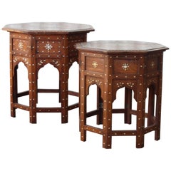 Pair of Inlaid Syrian Side Tables, 1950s