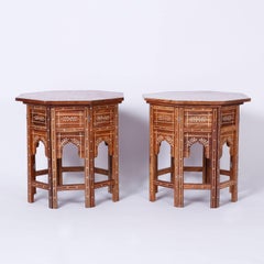 Pair of Inlaid Syrian Side Tables