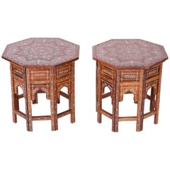 Pair of Inlaid Syrian Side Tables