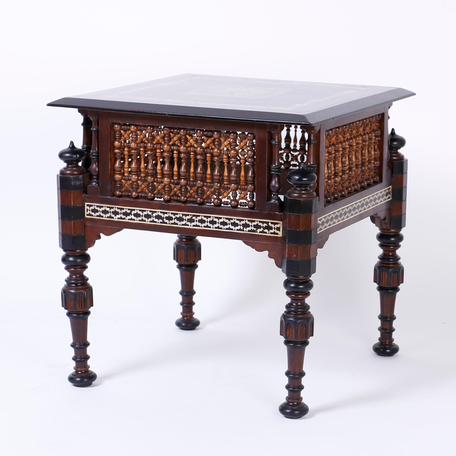 Moorish Pair of Inlaid Syrian Tables