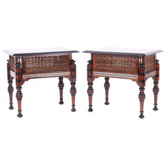 Pair of Inlaid Syrian Tables