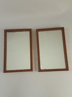 Coppia di specchi da parete intarsiati