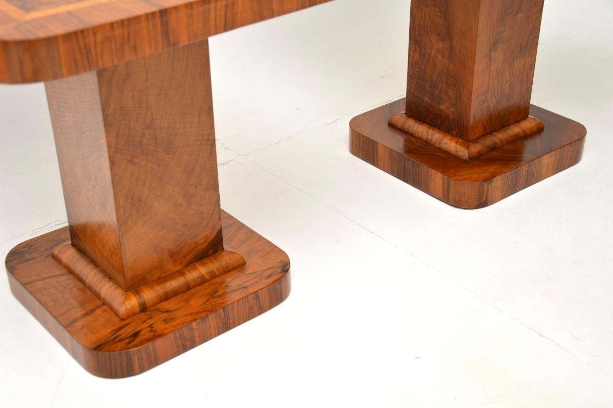Pair of Inlaid Walnut Art Deco Side Tables 2