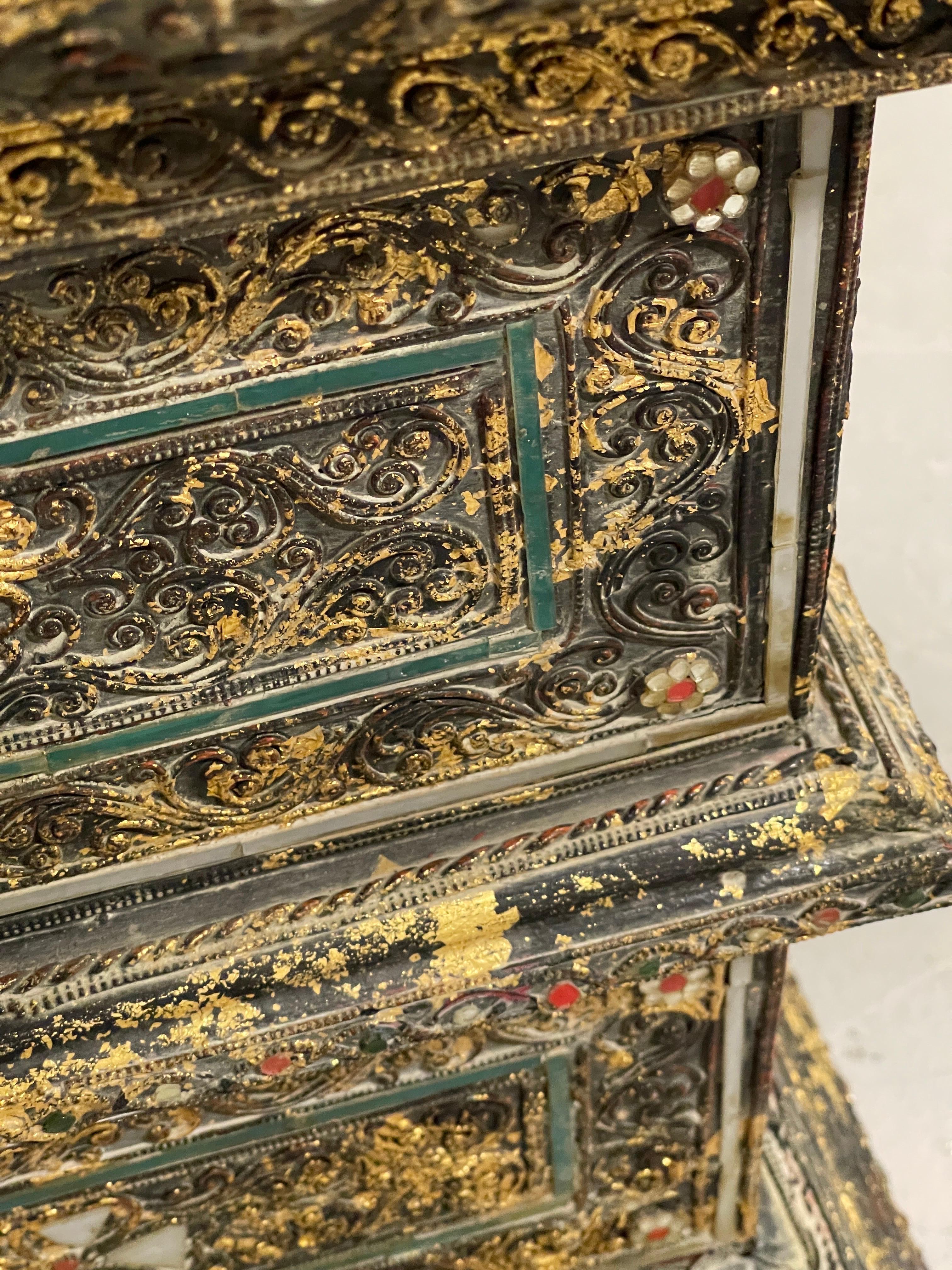 Pair of Inlaid Wedding Dowry Chests For Sale 9