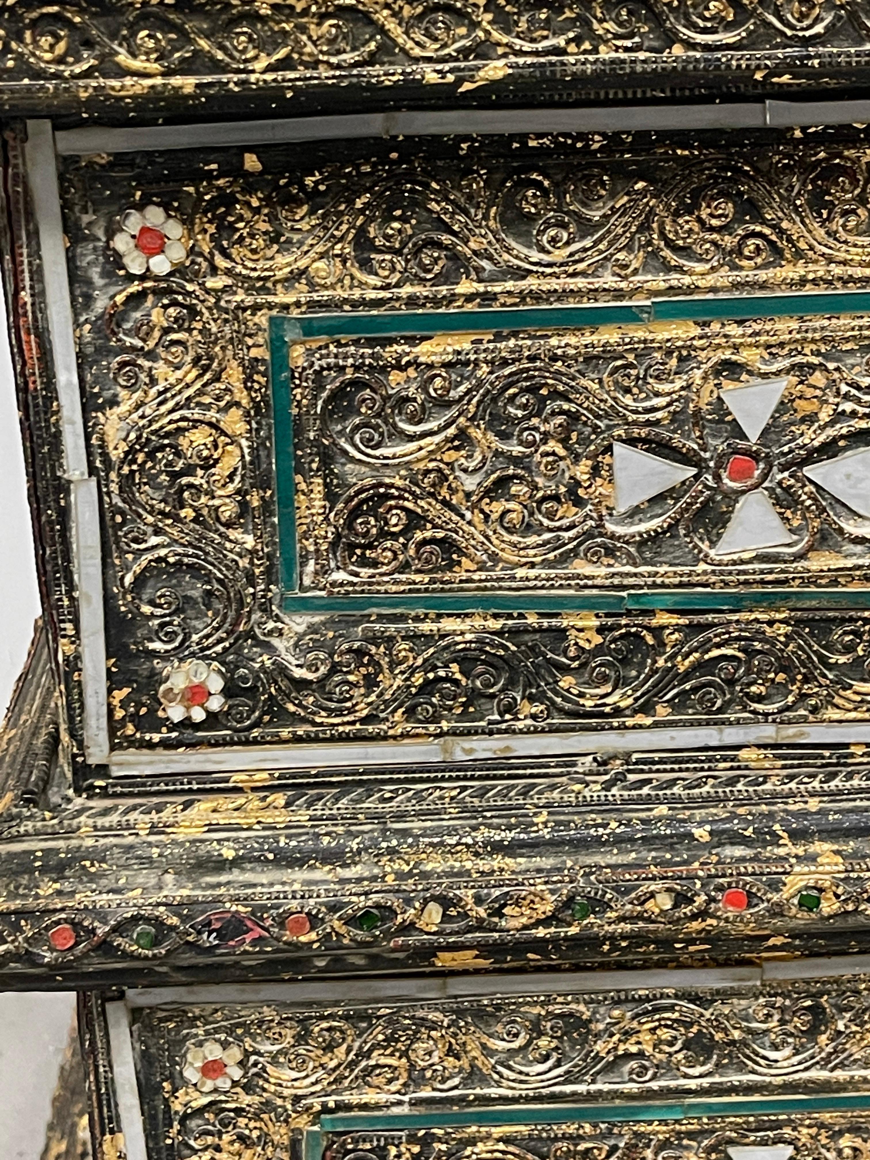 Pair of Inlaid Wedding Dowry Chests For Sale 11