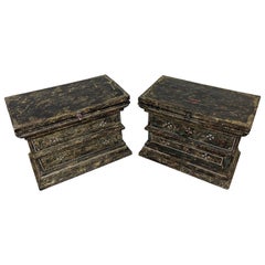 Pair of Inlaid Wedding Dowry Chests