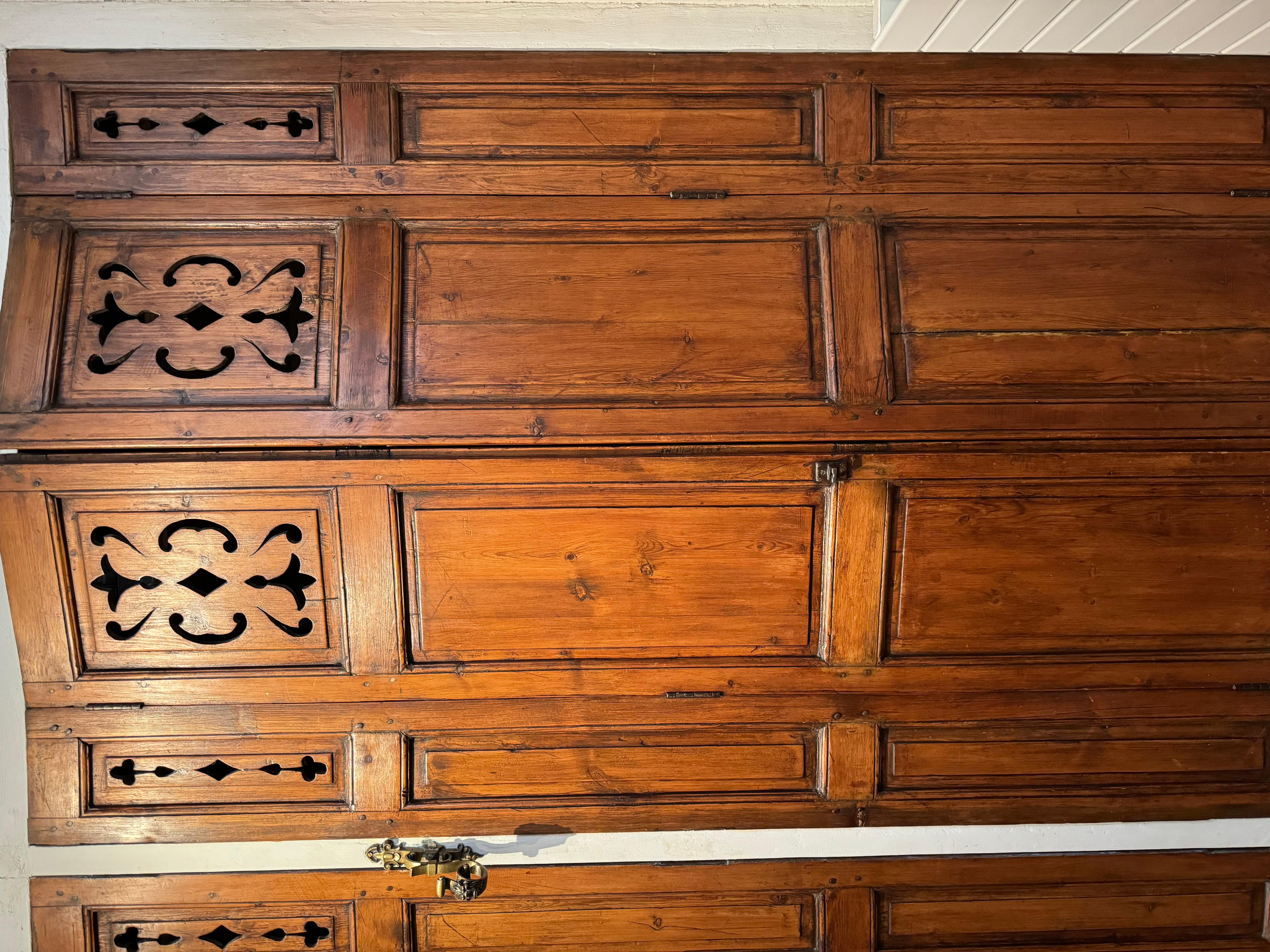 French Provincial Pair of interior wooden shutters, France, circa 1830 For Sale